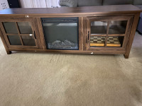 Tv stand/entertainment unit with fireplace
