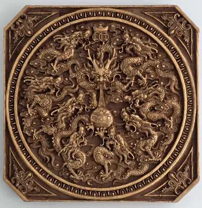 Nine Dragon Wooden Wall Plaque, View more