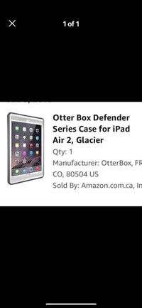 Otter Box Defender Series Case for iPad Air 2, Glacier