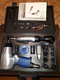 Delta Air 3/8" Ratchet & 1/2" Impact Gun with Accessories & Case