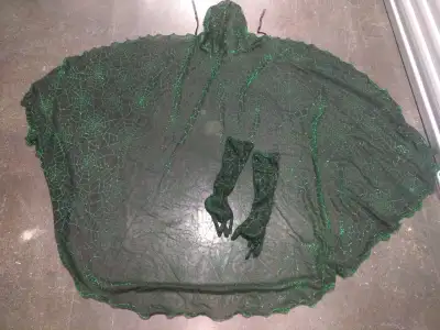 worn once. for adult/teen looks less see thru when worn.