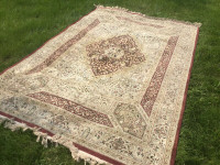 Silk hand knotted Iranian carpets