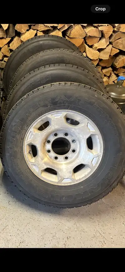 Set off 4 winters off a 2500 GMC Sierra. Original rims. Used 2 seasons.