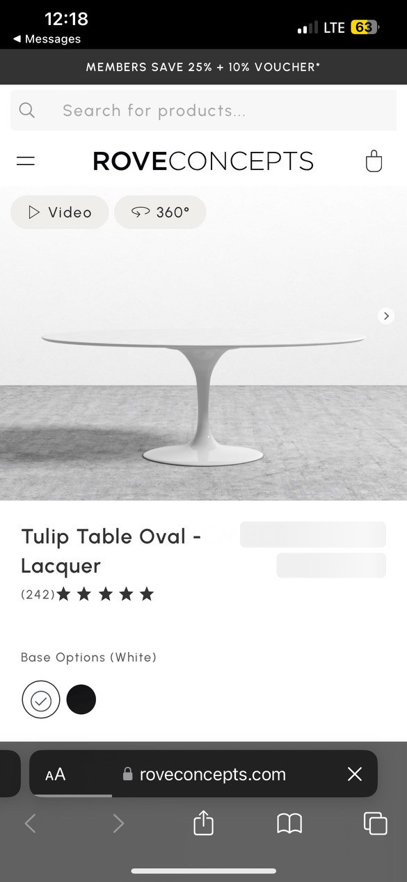 Brand New ROVE CONCEPTS Oval Tulip Dining table  in Dining Tables & Sets in City of Toronto