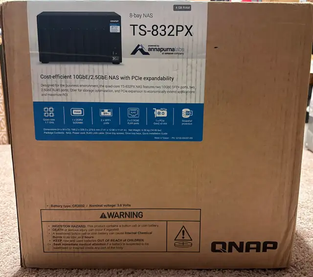 QNAP TS-832PX-4G-US 8 Bay High-Capacity NAS with 10GbE SFP+ 2.5G in Networking in City of Toronto - Image 2