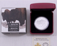Canadian $20 The Bison: The Bull and His Mate - 1 oz Fine Silver
