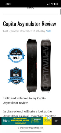 Capita Asymulator 157cm Snowboard 
