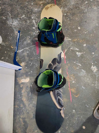 Youth snowboard and boots