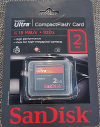 *NEUVE* Sandisk Ultra Compact Flash card 2GB
