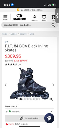 *K2 F.I.T 84 BOA Inline Skates*