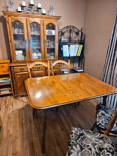 Buffet & Hutch dining room table & 4  chairs, View more