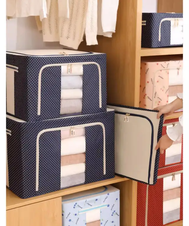 66L Collapsible Steel Frame Fabric Bin Top and Front Openings in Storage & Organization in Oakville / Halton Region - Image 7