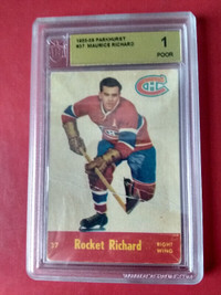 carte de hockey maurice richard