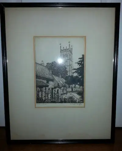 Woodruff K. Aykroyd etching lithograph (signed limited edition), View more