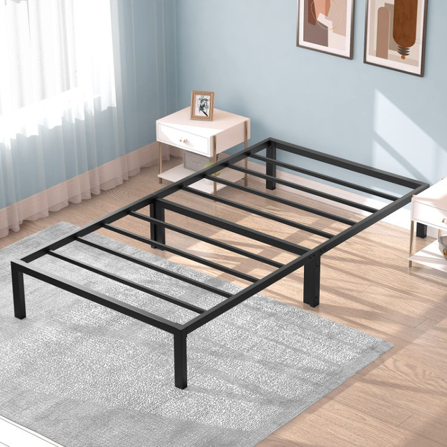 Mr IRONSTONE 14 Inch Twin/Single Metal Platform Bed Frame NEW in Beds & Mattresses in London