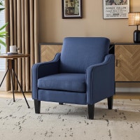 New VINGLI Mid Century Modern Accent Chair,Navy Blue Fabric  City of Toronto Toronto (GTA) Preview