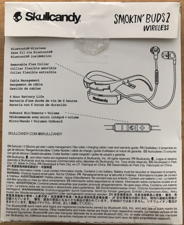 Écouteurs sans fil avec micro Skullcandy smokin’buds2 comme neuf dans Écouteurs  à Ville de Québec - Image 2