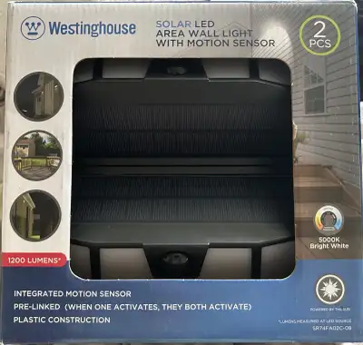 New! - 2 pack Westinghouse Solar LED Light, View more