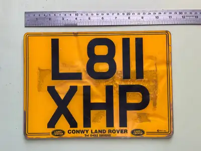 This license plate is made of plastic but is authentic.