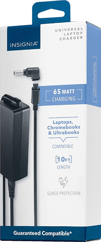 Insignia: Universal 65W Laptop Charger - Black in Laptop Accessories in Burnaby/New Westminster