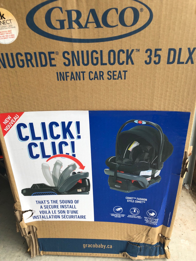 Graco SNUGRIDE SNUGLOCK 35 DLX infant Car Seat in Strollers, Carriers & Car Seats in Windsor Region - Image 3