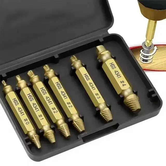 6 pcs Damaged Screw Extractor408078585452318721