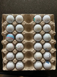Assorted golf balls by brand 