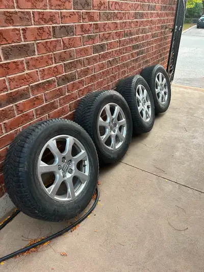 4 Winter Tires & Alloy ORIGINAL AUDI 235/65 R17 Tread depth 6/32 good for 1 more season Production d...