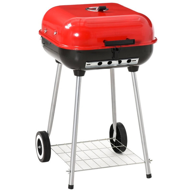 Charcoal BBQ Grill, Portable Kettle Barbecue Smoker with Lid, Wh in BBQs & Outdoor Cooking in Markham / York Region - Image 4