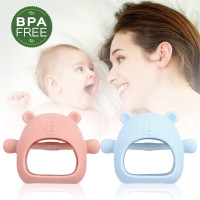 2 PACK NEVER DROP SILICONE BABY TEETHING TOYS