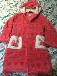 Robe de chambre douce pour fille 7-8 ans (motifs lapins)