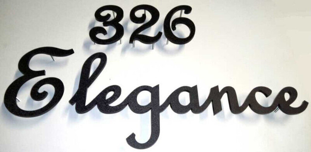 Script House Numbers & Street sign, Cursive Home Address sign in Outdoor Décor in Markham / York Region - Image 3