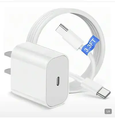 Phone Charger PD 20W Fast Charging Wall Adapter + 3.3FT/100cm, View more