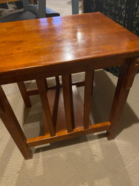 Solid wood end table