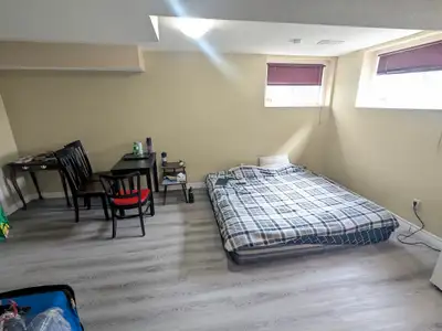 -Basement studio apartment ( two large windows above ground, private kitchen and bathroom.) -Availab...