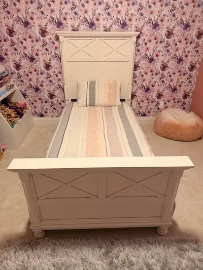 Ashley Twin Panel Bed and Sealy Mattress, View more