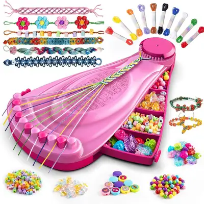 Friendship Bracelet Kit - 422+ Beads, Loom & Threads (Girls 6-12, View more