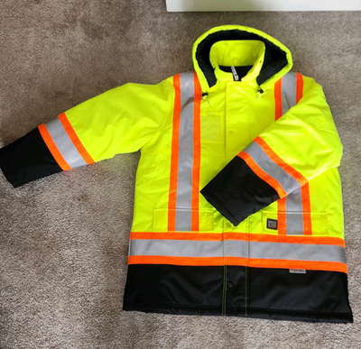 High visibility work jacket, View more