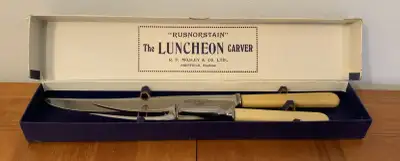 Vintage "Rusnorstain" Luncheon Carver Set. R.F Mosley & Co, Shef, View more