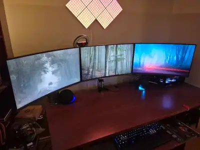 144Hz 1440p Triple Monitor Setup 27" Curved Gaming, View more