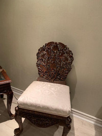 Set of antique carved chair and sofa