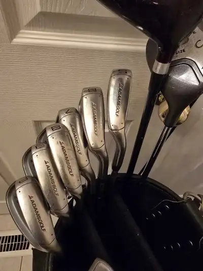 Right handed golf set adams golf irons etc, View more