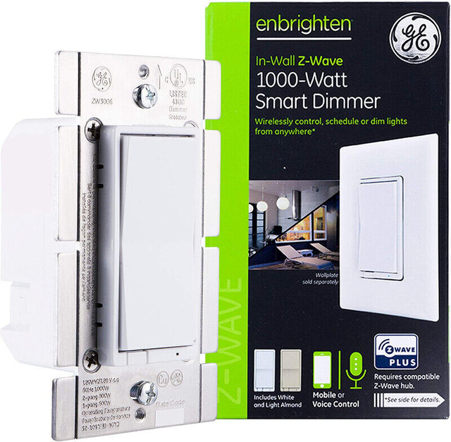 Smart Dimmer Switch GE Enbrighten Z-Wave Plus 1000W in General Electronics in City of Halifax