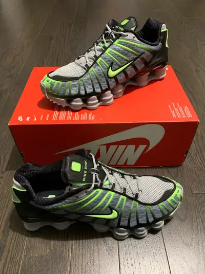 Nike Shox TL “Wolf Grey Volt Green”, View more