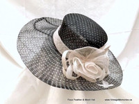 Beautiful feather fascinator are on sale for Queens Plate party