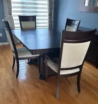 Real wood dining room set. 