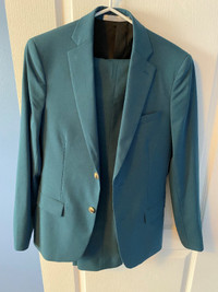 Teal blue suit