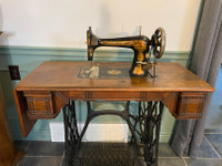 Rare 1893 Sphinx Singer Sewing machine with orig cover