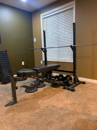 Weight bench, weights,bars