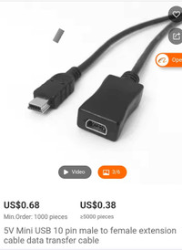 Wanted: 10 pin mini usb extension cord